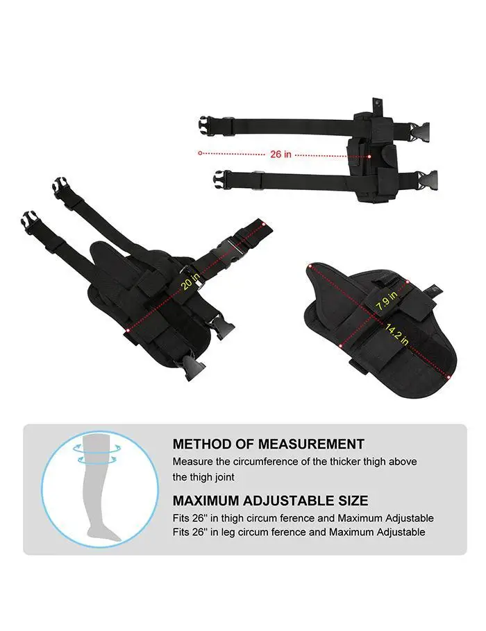 Тактические ноги бедра пистолет Охотник кобура черный 1 х чехол