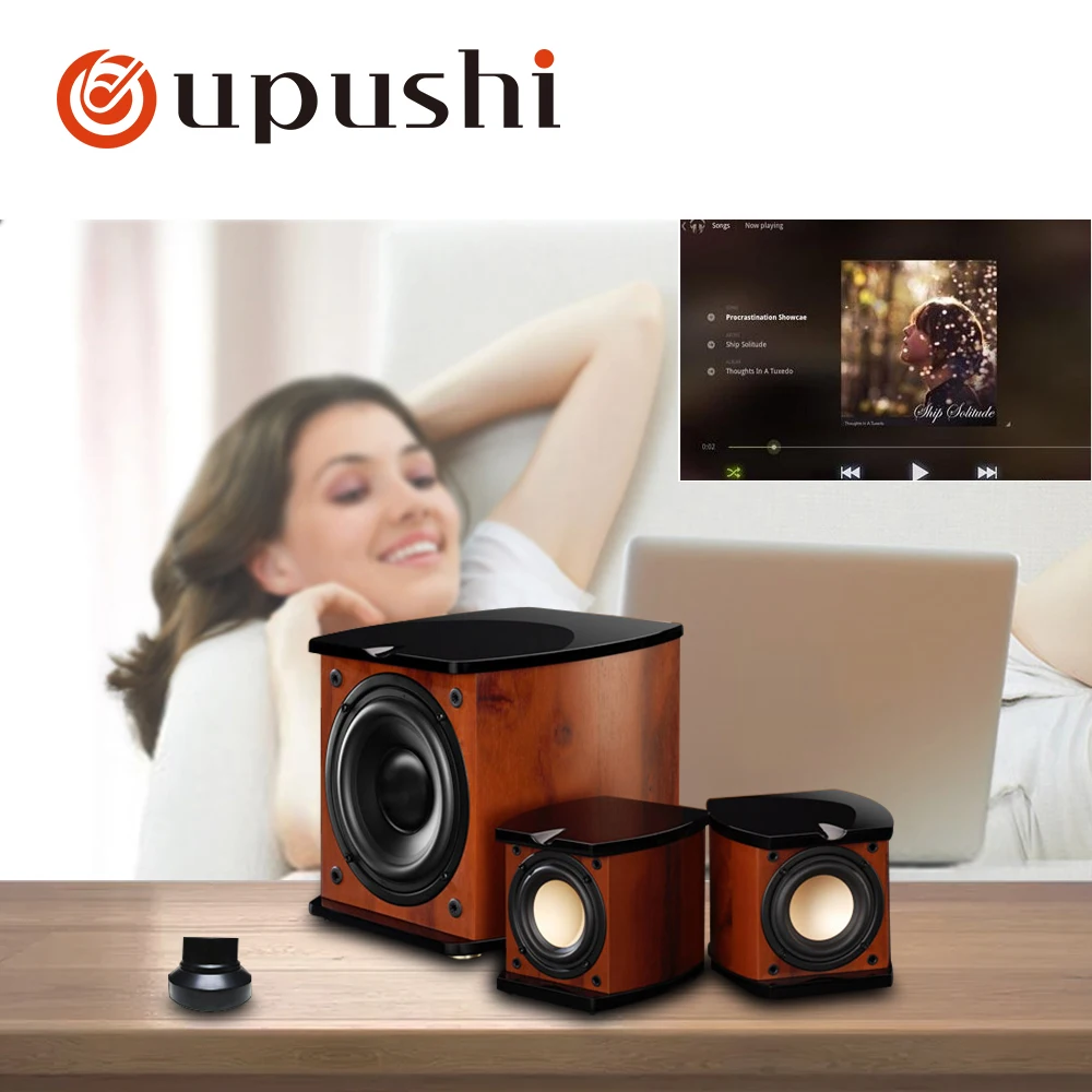 Oupushi M20W мультимедиа 2,1 канальный активный деревянный шкаф динамик