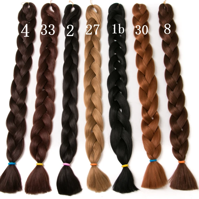 VERVES Braiding Hair one piece 82 inch Synthetic Kanekalon Fiber braid 165g/piece pure color crochet Jumbo Braid Hair Extensions -