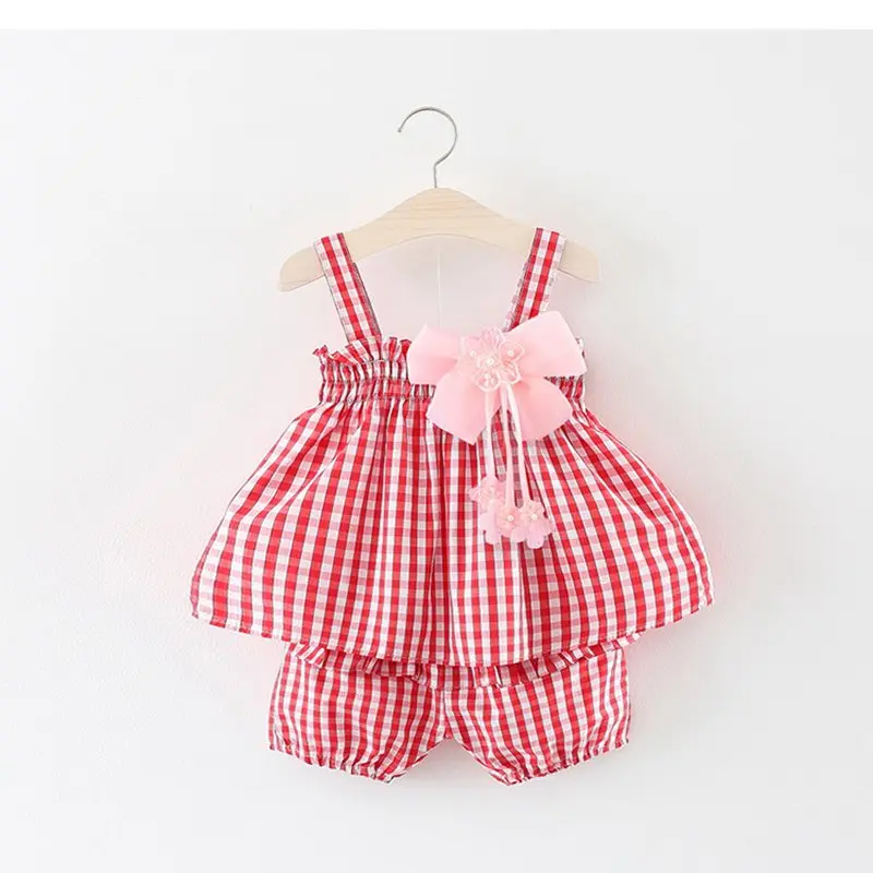 New Born Baby Girls Clothing Sets Princess Dress Tops+Hot short Pants 2 Pcs Kids Outfits Sets 2018 Children Summer Clothes Set (1)