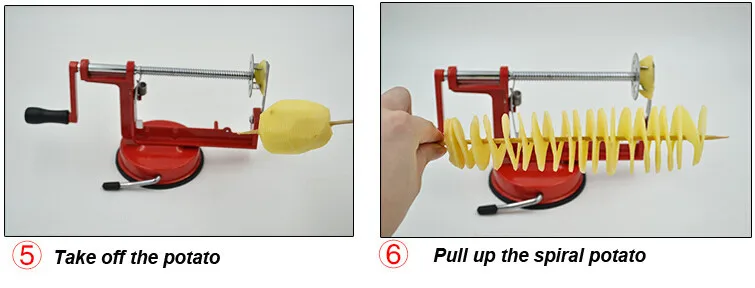 Нержавеющая Сталь Торнадо спиральный картофель слайсер твист картофеля резки картофеля зажимы слайсер резак инструменты для приготовления пищи