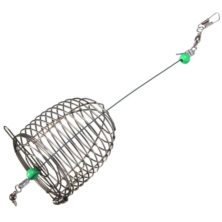 

Stainless Steel Wire Fishing Lure Cage Fish Bait Lure Fishing Accessories Small Bait Cage Fishing Trap Basket Holder