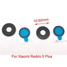 2 шт./партия, новинка, Протестировано для Xiaomi Redmi 5 Plus, задняя камера, стеклянная крышка для объектива с клейкой наклейкой, запасные части