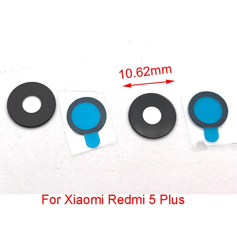 

2 Pcs/Lot New Tested For Xiaomi Redmi 5 Plus Rear Back Camera Glass Lens Cover with Adhesive Sticker Replacement Spare Parts