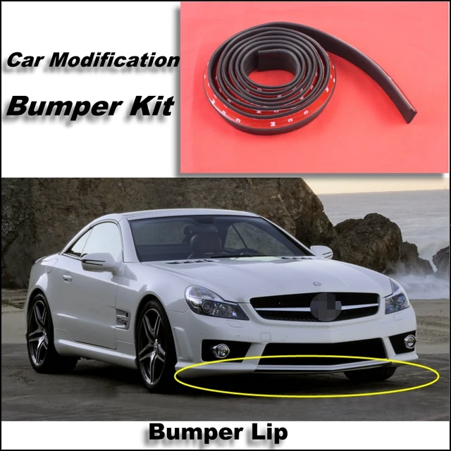Bumper Lip For Mercedes Benz SL MB R129 R230 Front Spoiler Skirt / Bumper Kit / Deflector Lips ...