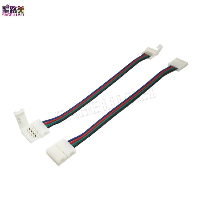 

10/20/50pcs/pack 4pin RGB Connector PCB 4-Pin connecting corner Adapter for 10mm SMD 5050 3528 RGB LED Strip Light free shipping