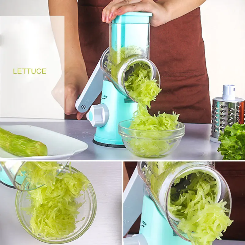 

Multi-functional Hand-cranked Shredder Drum Type Cheese Planer kitchen Tool Peeler Onion Cutter Fruit Cutter Potato Slicer