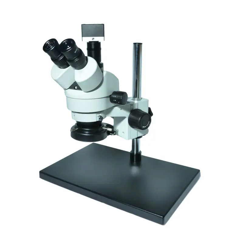 Inspection Zoom Binocular Visual 7 45X Trinocular Stereo Microscope + 5