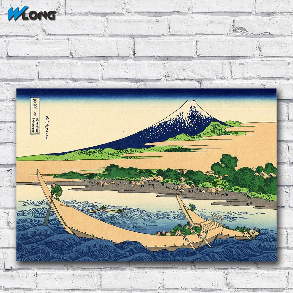 Большой размер Печать Картина маслом крепление Fuji от Hokusai L-20 стены искусства