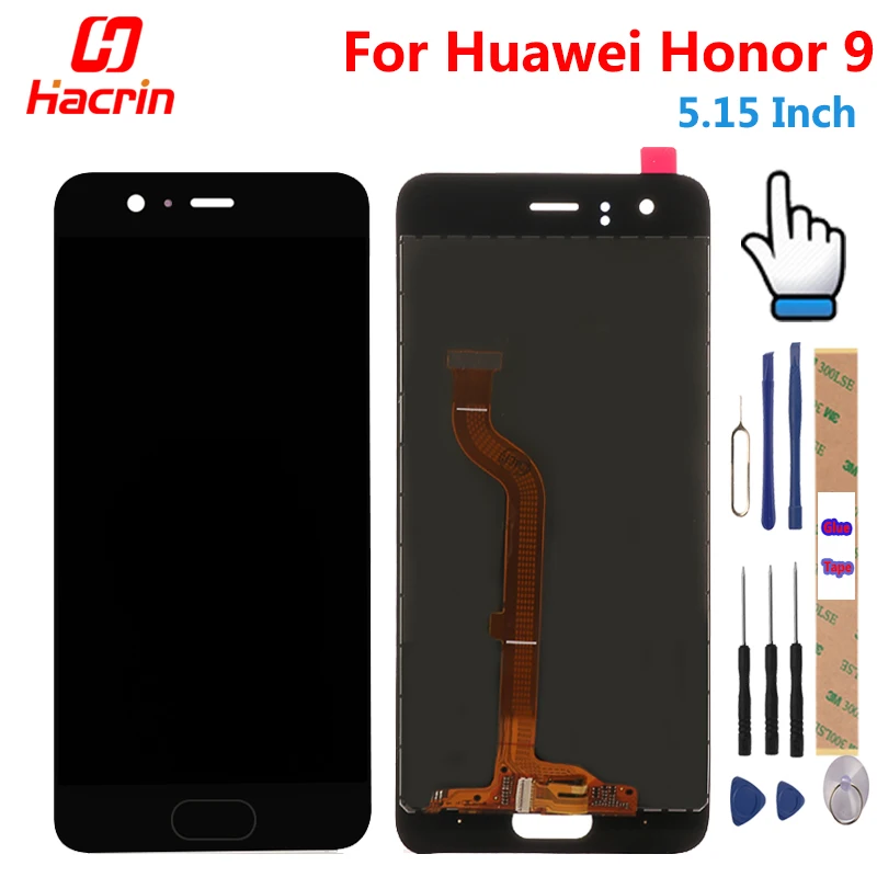 

Huawei Honor 9 LCD Display + Touch Screen Digitizer Assembly Replacement Accessories for Honor 9 5.15inch honor9 mobile phone