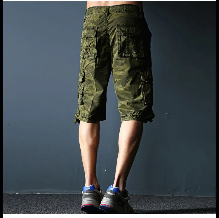 2016 Для мужчин Шорты Лето Для мужчин армия брюки-карго Шорты тренировки Шорты Повседневное бермуды Для мужчин модные штаны Большие размеры