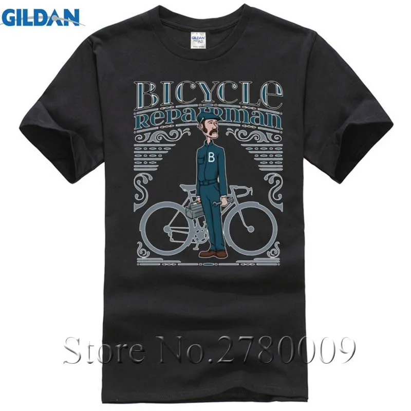New 2017 Fashion Summer Bicycle Repairman Clothing Plus Size Men Short Sleeve T-shirtSummer Top Tee | Мужская одежда