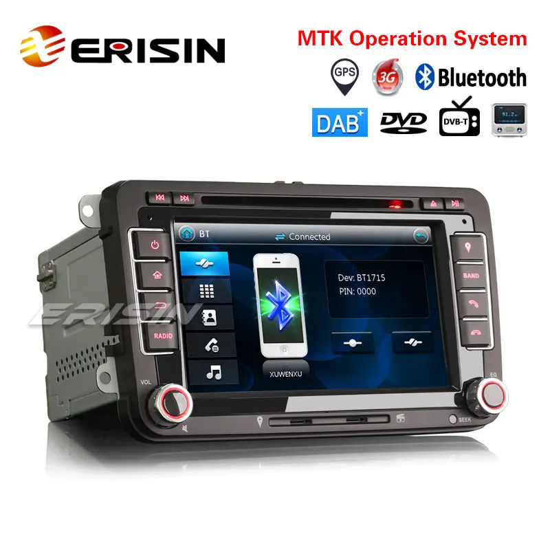 Cheap Erisin ES7148V 7" Car Stereo DVD Player GPS 3G DAB+ System for VW Jetta Golf Skoda Seat 1