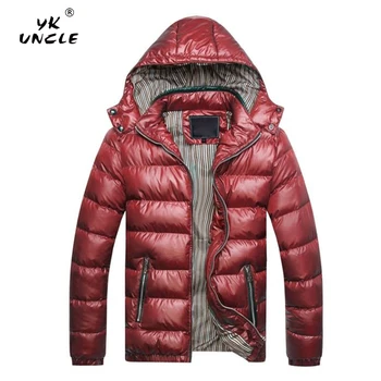 

YK UNCLE Brand Winter Jackets Men Outerwear Hood Padded Parkas Quilted Warm Windbreaker Jackets For Man Hooded Casual Male Coats
