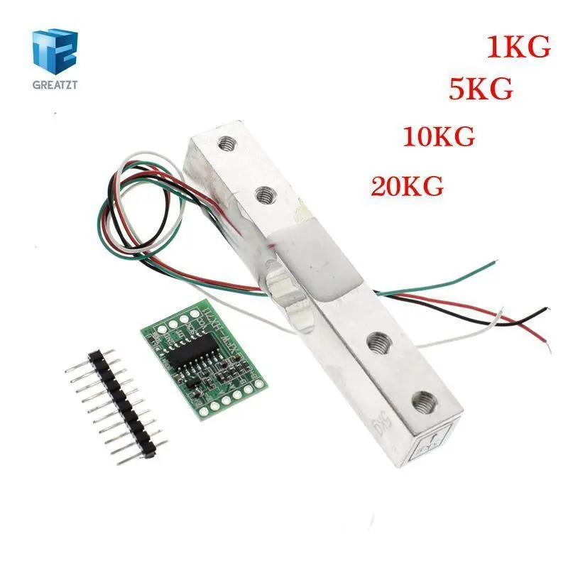 

1set Digital Load Cell Weight Sensor 1KG 5KG 10KG 20KG Portable Electronic Kitchen Scale + HX711 Weighing Sensors Ad Module