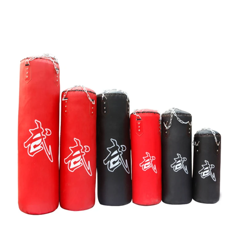 120cm Red Black PU Leather Training Fitness MMA Boxing Punching Bag