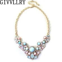 Заявление Цветок Choker Crystal Ожерелье Сплава Воротник Макси Ожерелье 2016 Новая Мода Ювелирные Изделия Для Женщин Лето Bijuterias