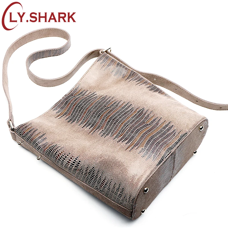 

LY.SHARK Fashion Serpentine Pattern Leather New Women Handbags Women Genuine Leather Bag Female Shoulder Women Crossbody Bag
