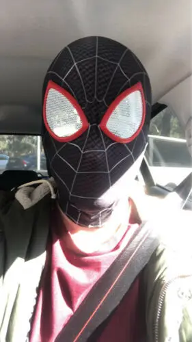 

Spider Man Into the Spider-Verse Miles Morales Mask Superhero Cosplay Hoods Prop