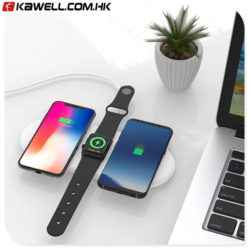 10 шт в партии 3 1 Беспроводное зарядное устройство для iPhone X 8 Apple Watch Samsung | Мобильные