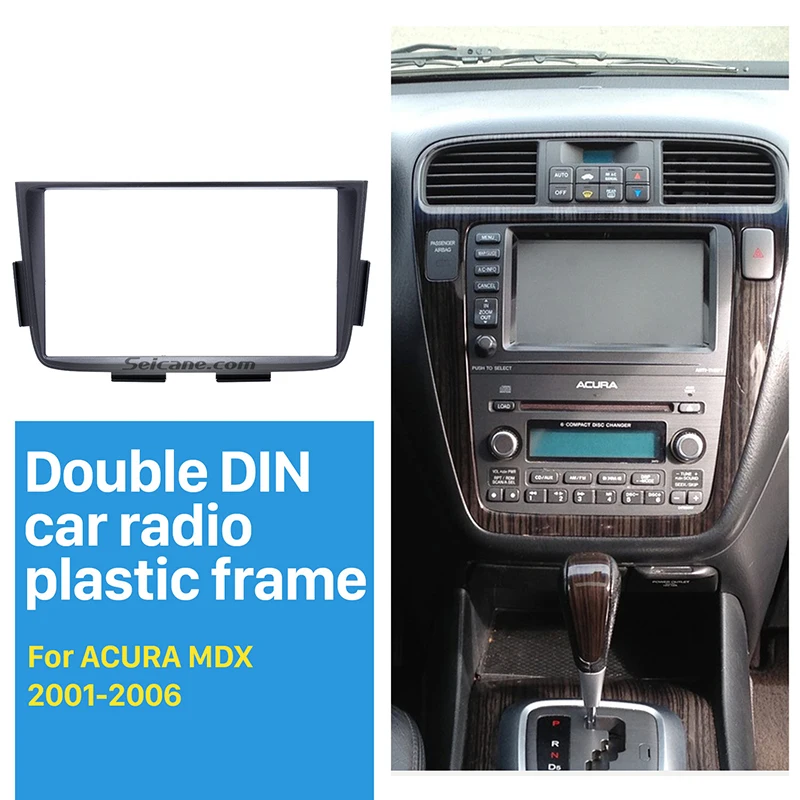 Seicane Black Double Din font b Car b font Radio Fascia for 2001 2002 2006 ACURA