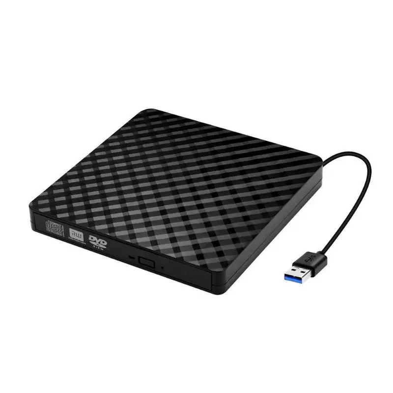  External DVD Drive Portable USB 3.0 CD/DVD +/-RW VCD ROM Burner for Laptop Computer Desktop Connect