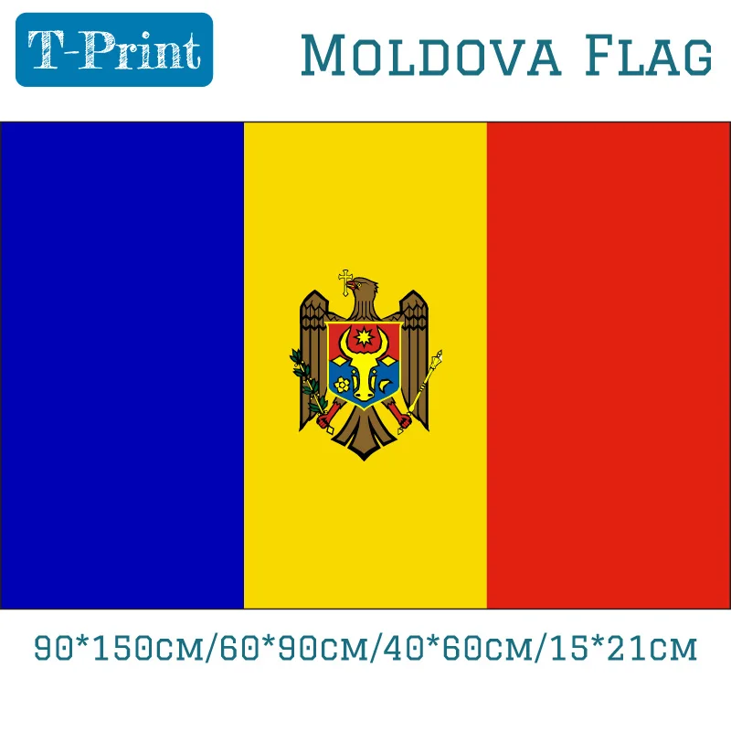 #*Cheap Moldova Flags and Banners 3x5ft 90*150cm 60*90cm 40*60cm 15*21cm Polyester Flag Banner