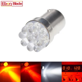 

2/4 PCS 1157 LED BAY15D Bulbs P21/5W 9SMD LED Auto Brake Lights Tail Stop Motorcycle Vehicle Lamp Car Styling 12 White Red Amber
