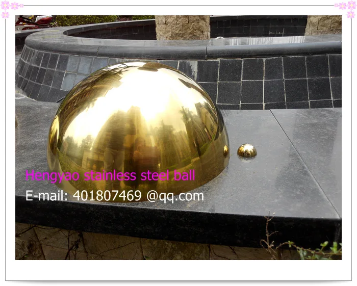 

300 mm diameter, 201 stainless steel gold hemisphere, hollow hemisphere, metope adornment,plating titanium