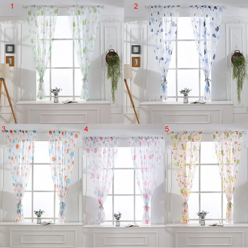Тюль занавеска s 3d печатных кухонные украшения оконные обработки американская перегородка для гостиной прозрачная вуалевая занавеска Современная подстежка
