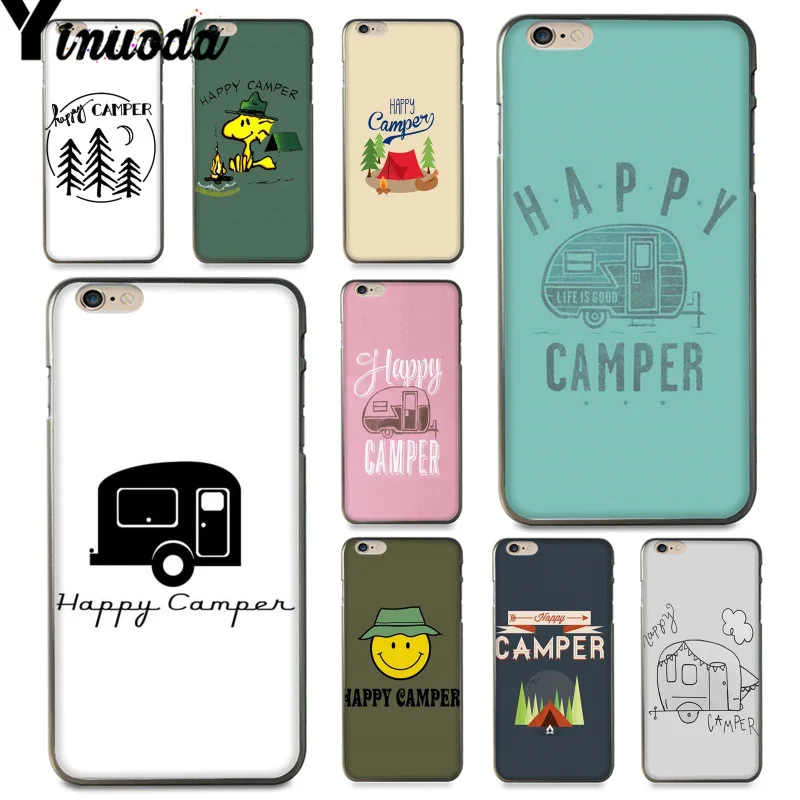 

Yinuoda For iphone 7 6 X Case Colorful Happy Camper Pastel Splendid Phone Case for iPhone 7 X 6 6S 8 Plus XS XR XSMAX Case