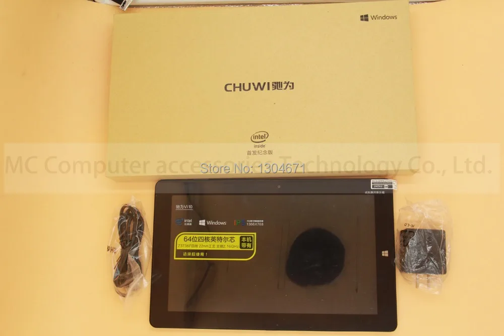  2015 Newest! 10.6 Inch IPS Chuwi Vi10 Dual Os 1366*768 Windows 8.1&Andriod 4.4  Z3736F Quad Core 2GB RAM 32GB/64GB ROM HDMI 