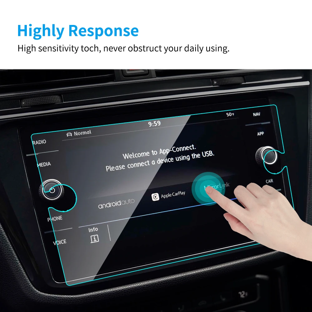 8 дюймов Автомобильный gps навигатор экран протектор для Volkswagen VW Tiguan Atlas закаленное стекло lcd сенсорный дисплей защитная пленка