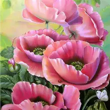 Алмазная вышивка, розовый Мак полный, горный хрусталь, 5D, DIY алмазная живопись на заказ, вышивка крестом, наборы, Алмазная мозаика, домашний декор