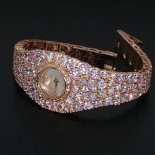 Luxury Melissa Lady Women’s Watch Elegant Full Rhinestone CZ Fashion Hours Dress Bangle Crystal Clock Girl Birthday Gift Box