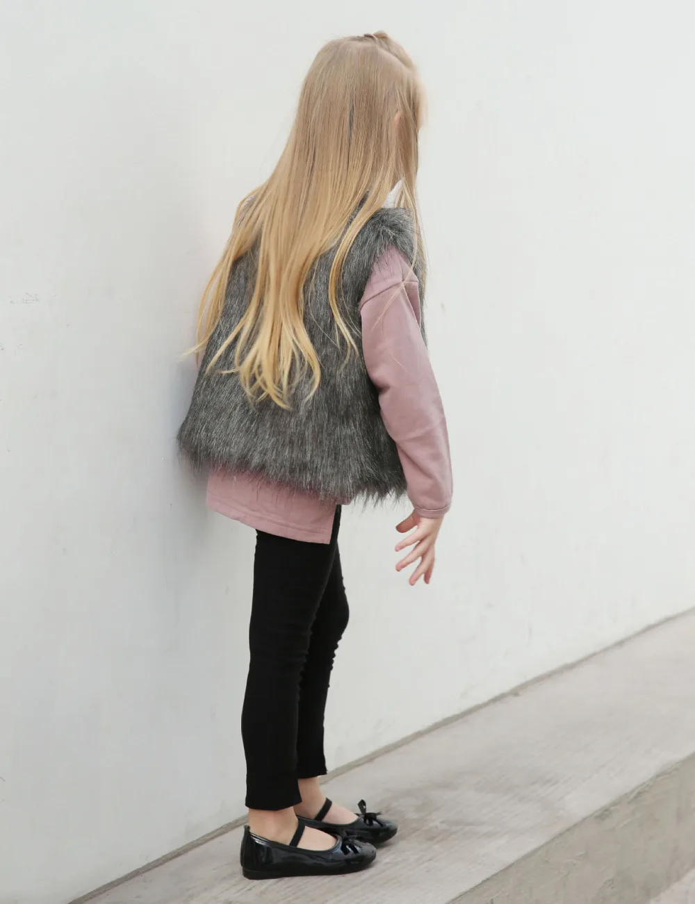 Cabolsa de Pele do Falso Colete para Menina Outwear do Bebê Menina Colete Outono Inverno Roupas Infantis Meninas Gilet Bodywarmer hh 8 Mamãe e Bebê