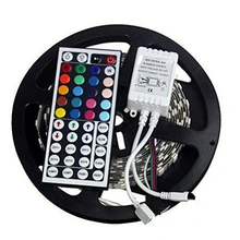 5 м/лот 5050 SMD светодиодный RGB полосы света не водонепроницаемый DC12V 60 светодиодный/м Светодиодная лента с 44 клавишным пультом дистанционного управления