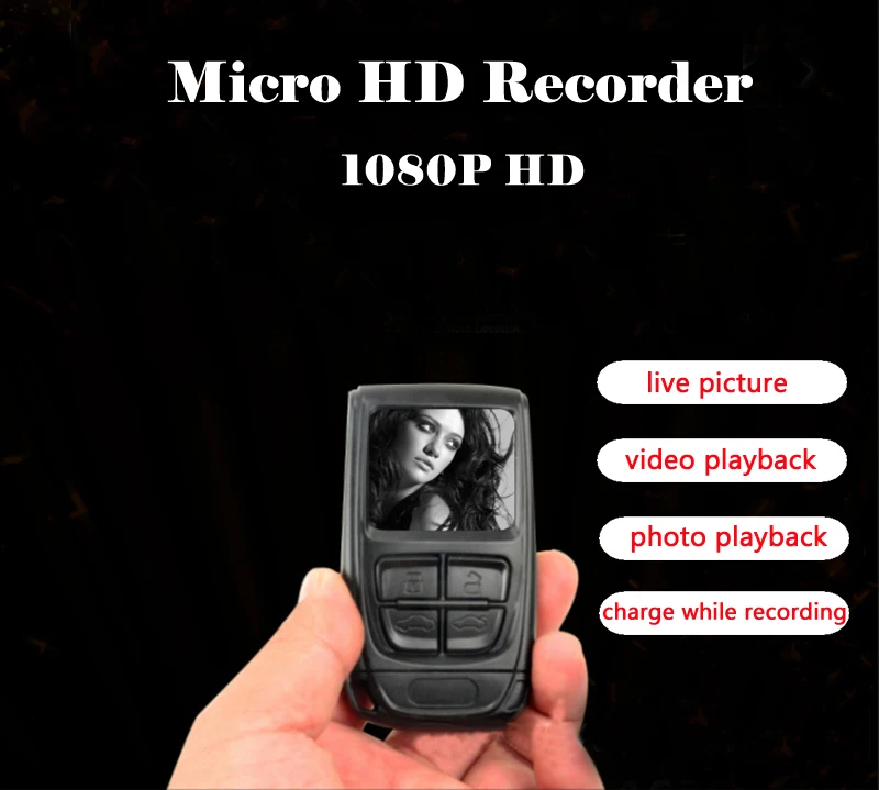 Мини камера T192 HD 1080P видеокамера с экраном H.264 Micro DV детектором движения