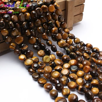 

Natural Stone Beads Yellow Tiger Eye Beads For Jewelry Making 15inches 8-10mm Freeform Stone Beads Diy Bracelet