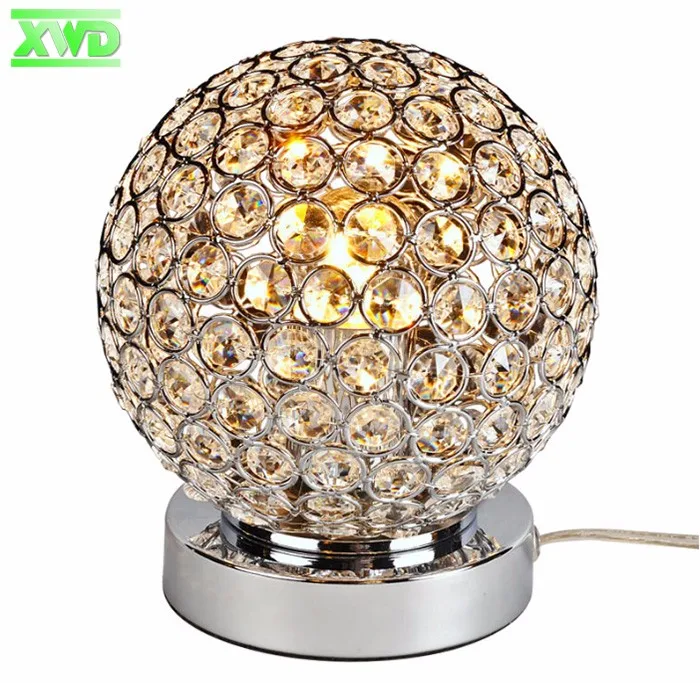 Светодиодный светильник, современный Настольный декоративный кристалл, настольная лампа E27, лампа с держателем, 110-240 В, освещение для гостиной/спальни/прикроватной тумбы TU50