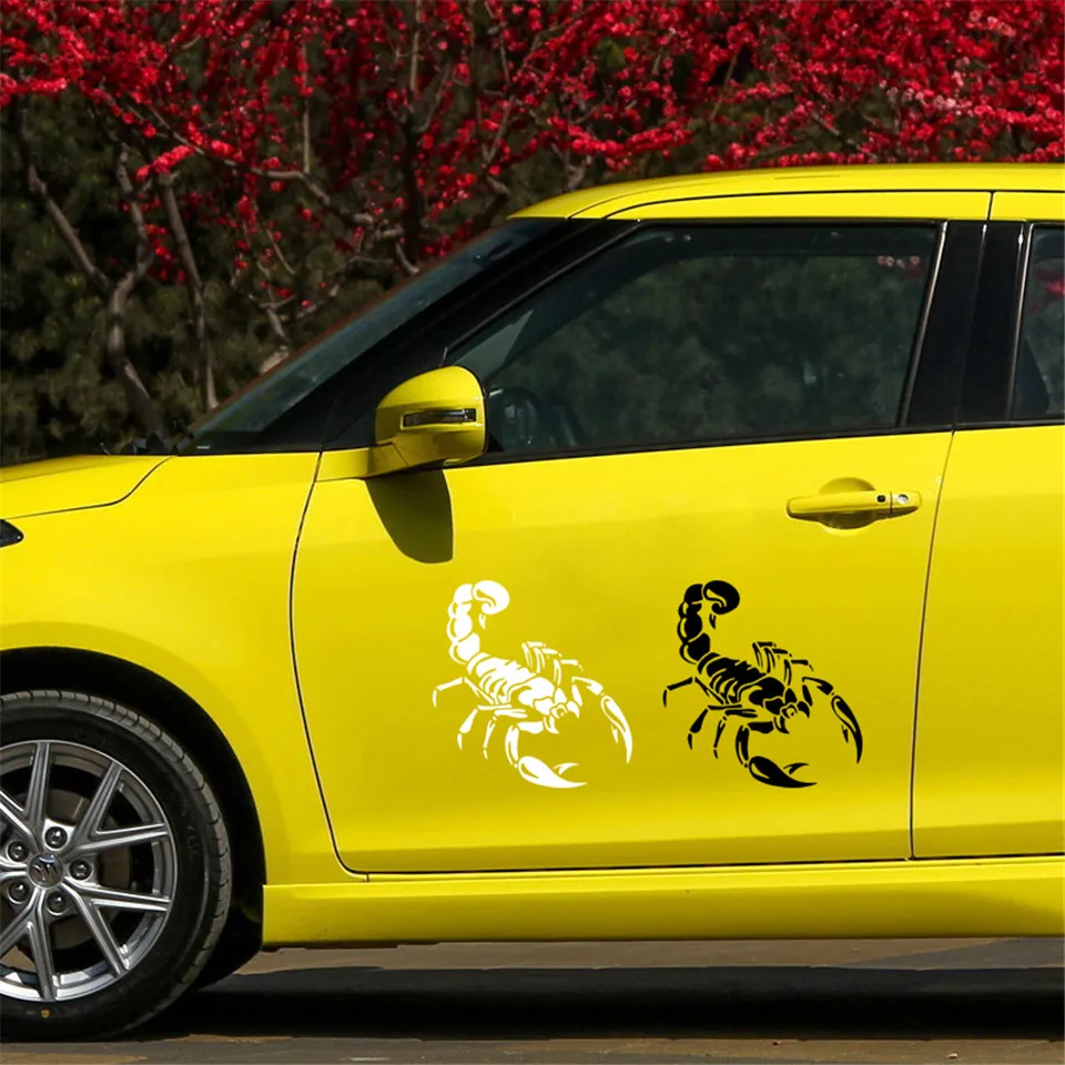 Car Styling Stickers 3D Cute Scorpion Motorcycle Car Stickers Funny Car Stickers For W VW Audi Ford Toyota  (4)