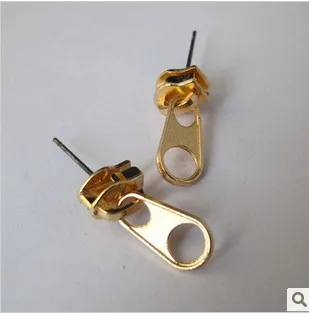

Timlee E019,Free Shipping,New Vintage Punk Metal Zipper Studs Earrings,Fashion Jewelry Wholesale