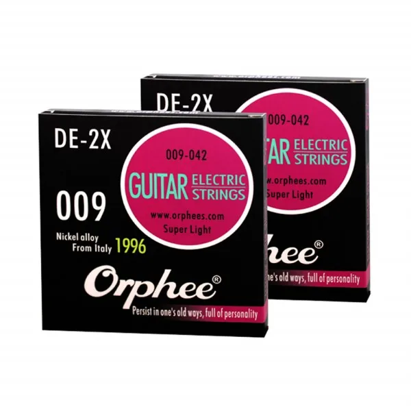 Orphee Professional DE Series 009-042010-046011-050, Струны для электрогитары из итальянского никелевого сплава - Цвет: DE2X 009