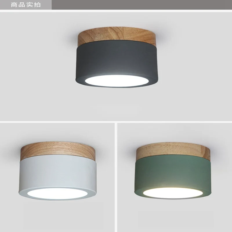 Nordic Minimalist Style Ceiling Lights Modern Wooden Ceiling Lamp for Living Room Bedroom Corridor Cafe Bar Light Iron Lighting (4)