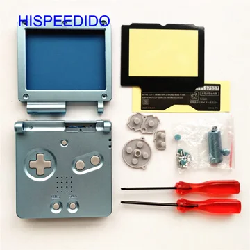 Hispeedido полный набор Корпус крышка repairt Запчасти для Nintendo GBA SP чехол для Gameboy Advance SP В виде ракушки Отвёртки пуговицы