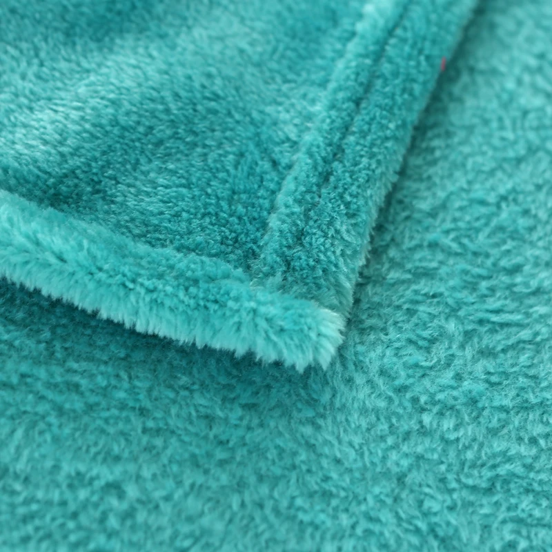 Фланелевое однотонное бирюзовое одеяло покрывала для кровати путешествия королевские одеяла диван покрывало самолет постельные принадлежности одеяло Cobertor