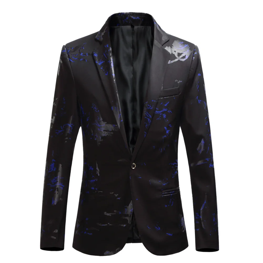 Plus size 5XL 6XL Fashion Men Slim fit Casual blazers men printing suits coat man clothes White Navy New Wine red 2018 Spring Plus size 5XL 6XL Fashion Men Slim fit Casual blazers men printing suits coat man clothes White Navy New Wine red 2018 Spring