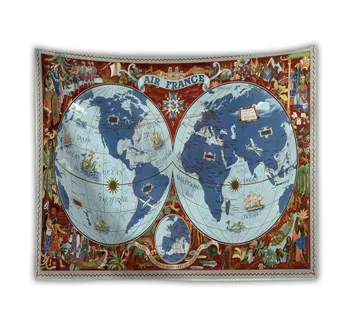 Карта мира гобелен 3D печатные настенные украшения гобелены Висячие Настенные одеяла для ткань для гостиной современный прямоугольный гобелен - Цвет: 17