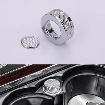 

YAQUICKA Car Interior Accessories Cigarette lighter Cover Trim Styling Sticker For Range Rover Vogue SV 2009-2017 ABS Chrome