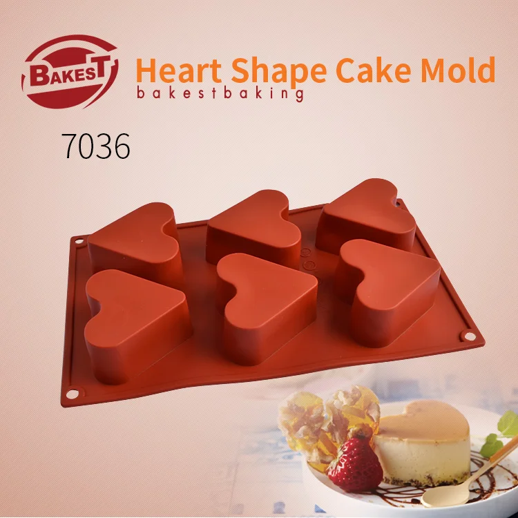 

BAKEST Heart Shape Silicone Cake Baking Mold Two Types For Choice